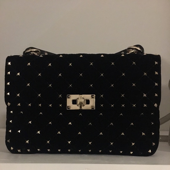 Rockstud Valentino black chain spike bag $2800 - Picture 8 of 8